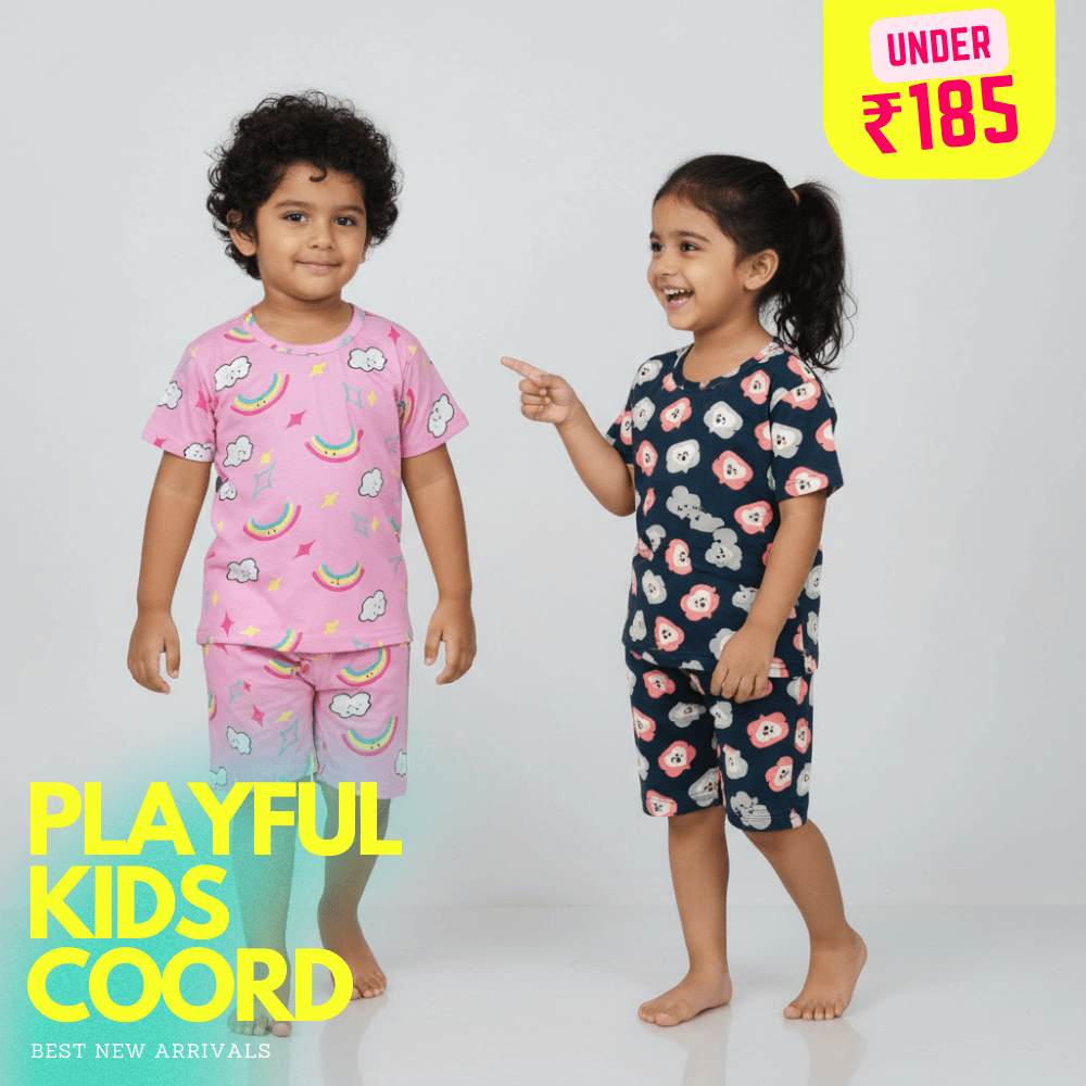 Playful Printed Nikker Set (6M-12M)