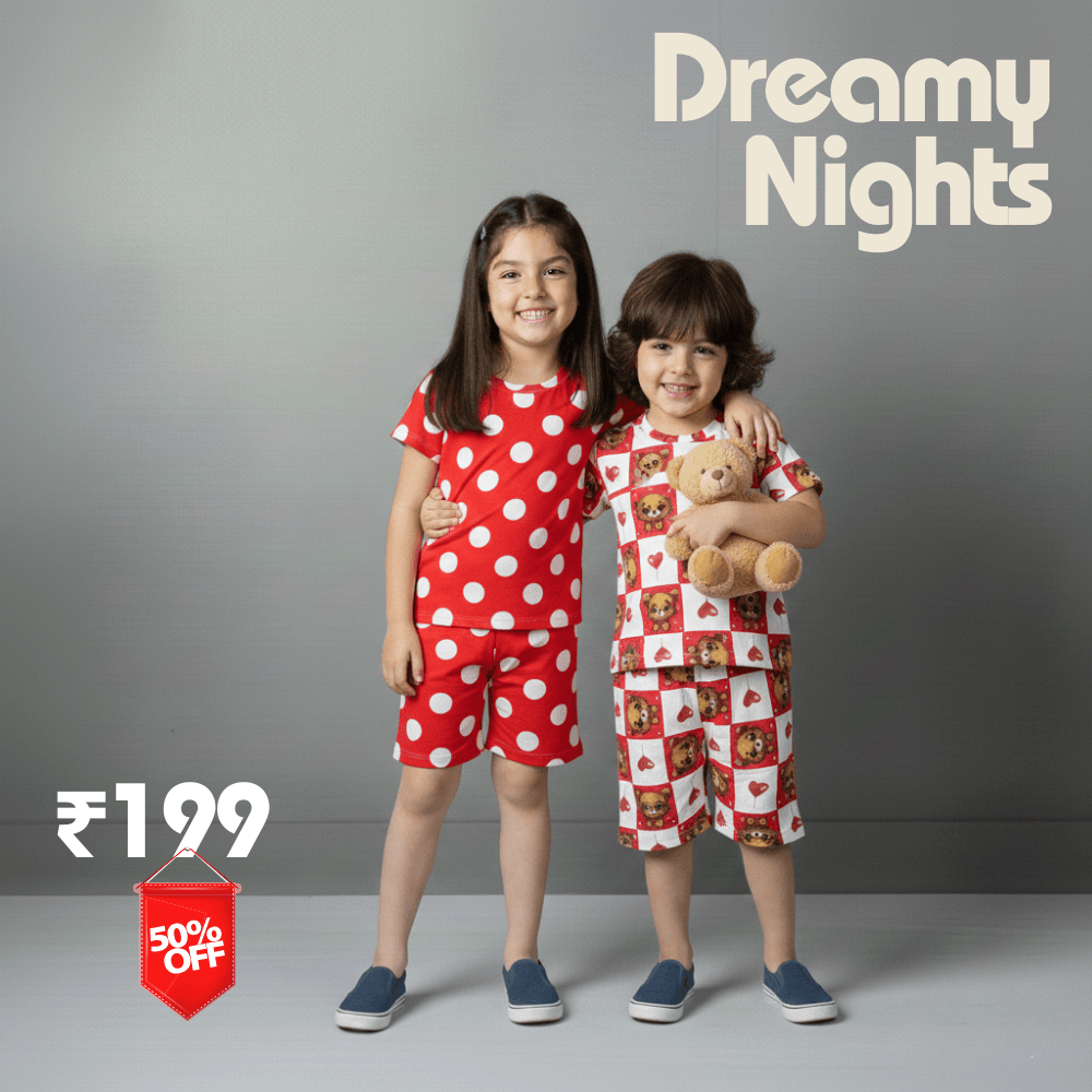 Dreamy Nights Kids Short Set (2Y-3Y)