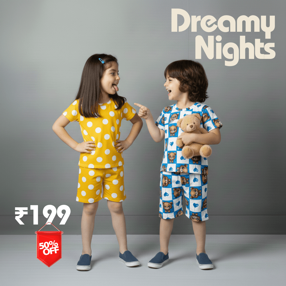 Dreamy Nights Kids Short Set (3Y-4Y)