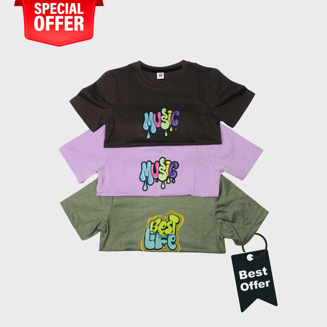 Printed T Shirt Combo (3-4 Years)