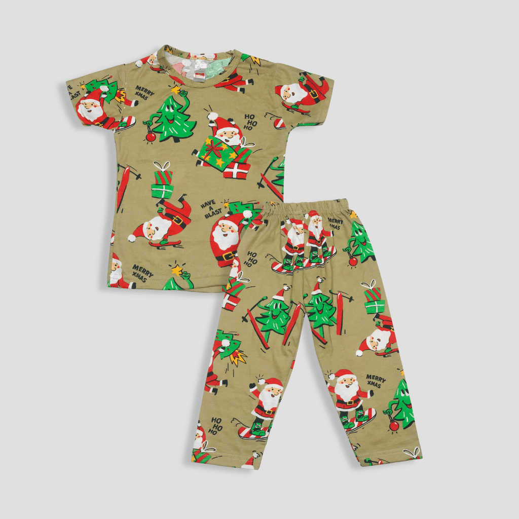 Santa Tree Cartoon Set