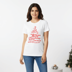 Christmas Cheer Red Ladies T-Shirt