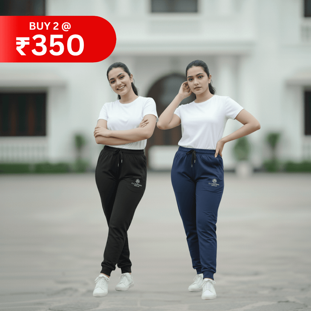 Ladies Rib Track Pant Combo Pack Of 2