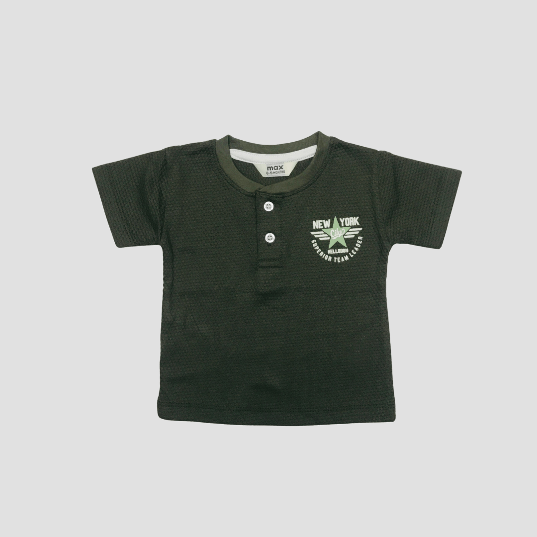 Button T-Shirt Combo Pack Of 4 (6-9 Months)