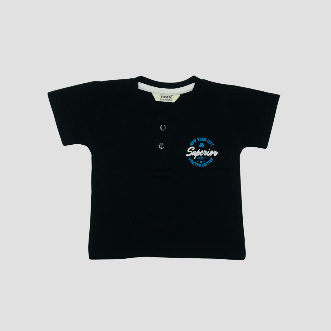 Button T-Shirt Combo Pack Of 4 (6-9 Months)