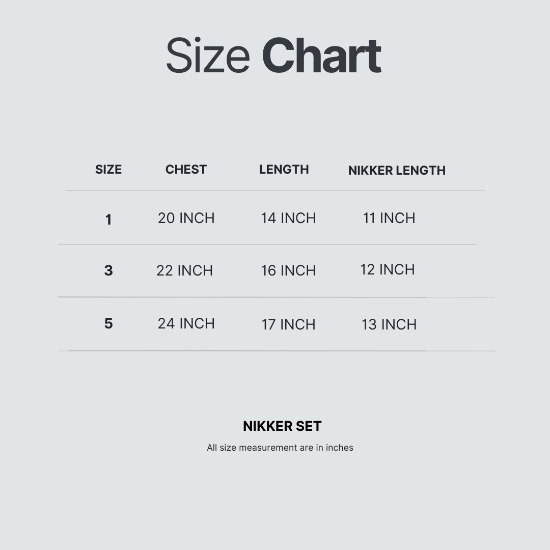 Kids Printed Nikker Set