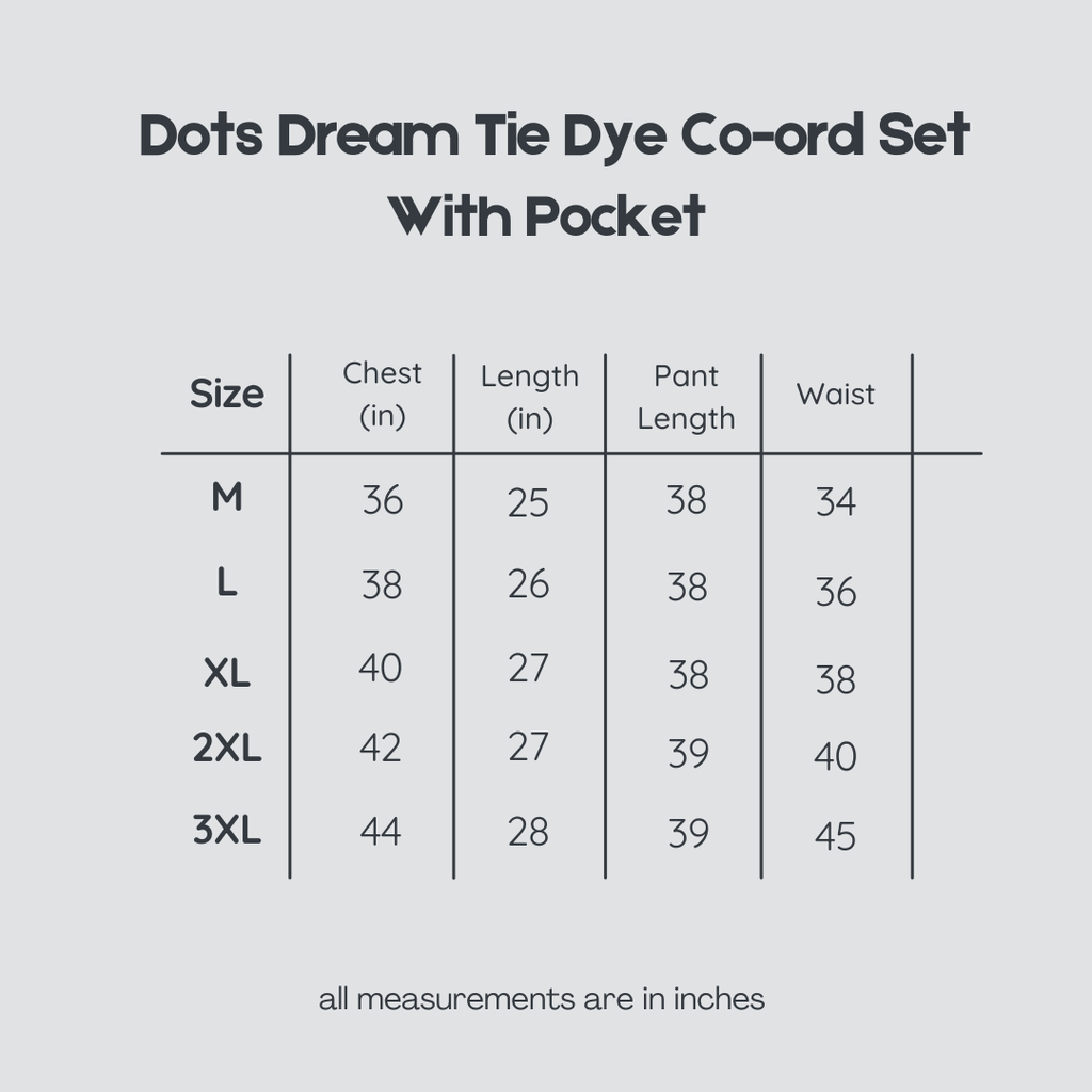 Dots Dream Tie Dye Co-ord Set With Pocket