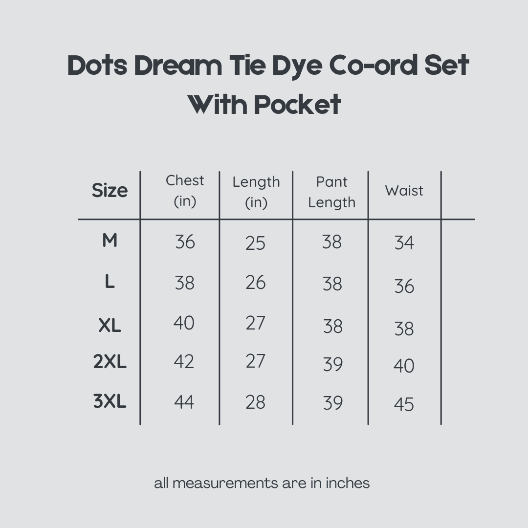 Dots Dream Tie Dye Co-ord Set With Pocket