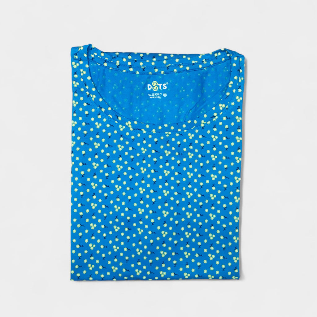Blue Lily Blossom Ladies Tshirt