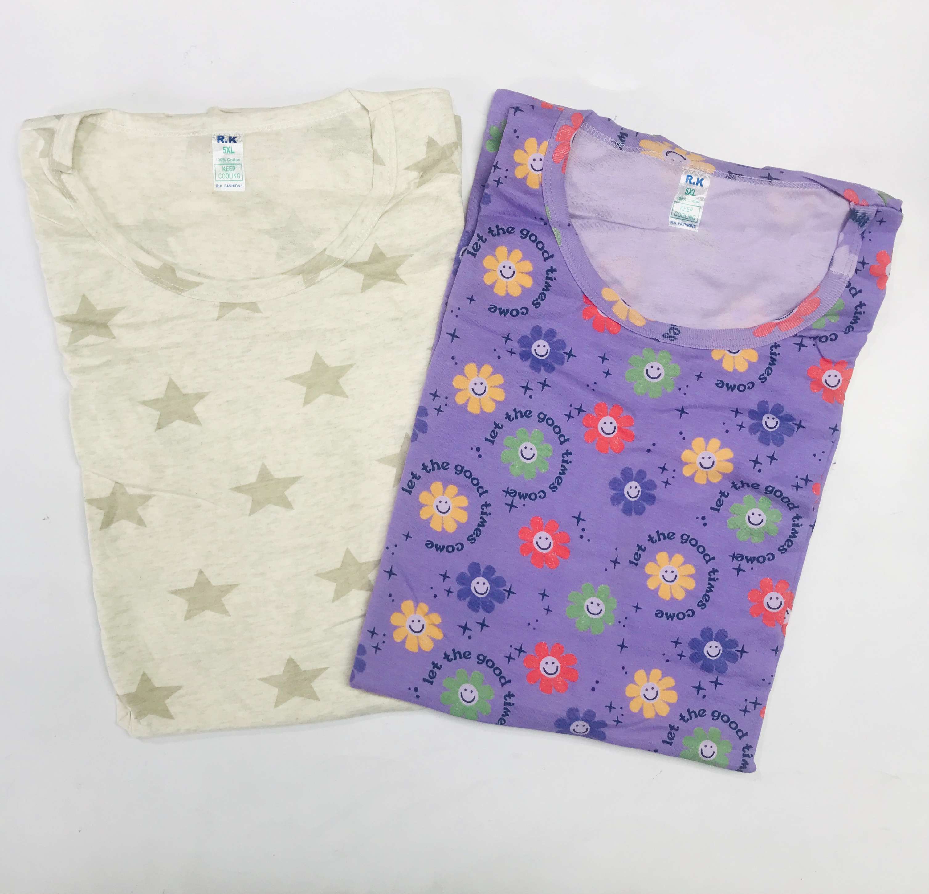 RK Ladies Tshirt Combo Pack Of 2 (46 Inch)