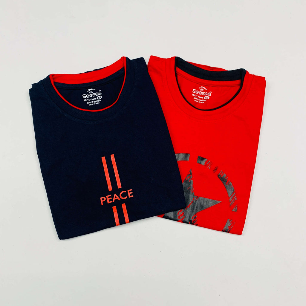 Seesaa sleeveless T-Shirt Combo Pack Of 2