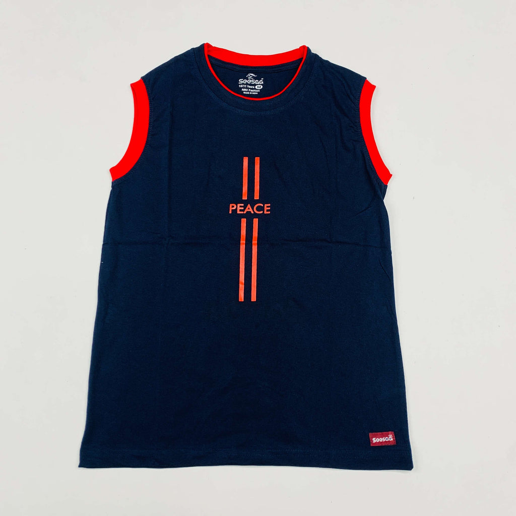 Seesaa sleeveless T-Shirt Combo Pack Of 2