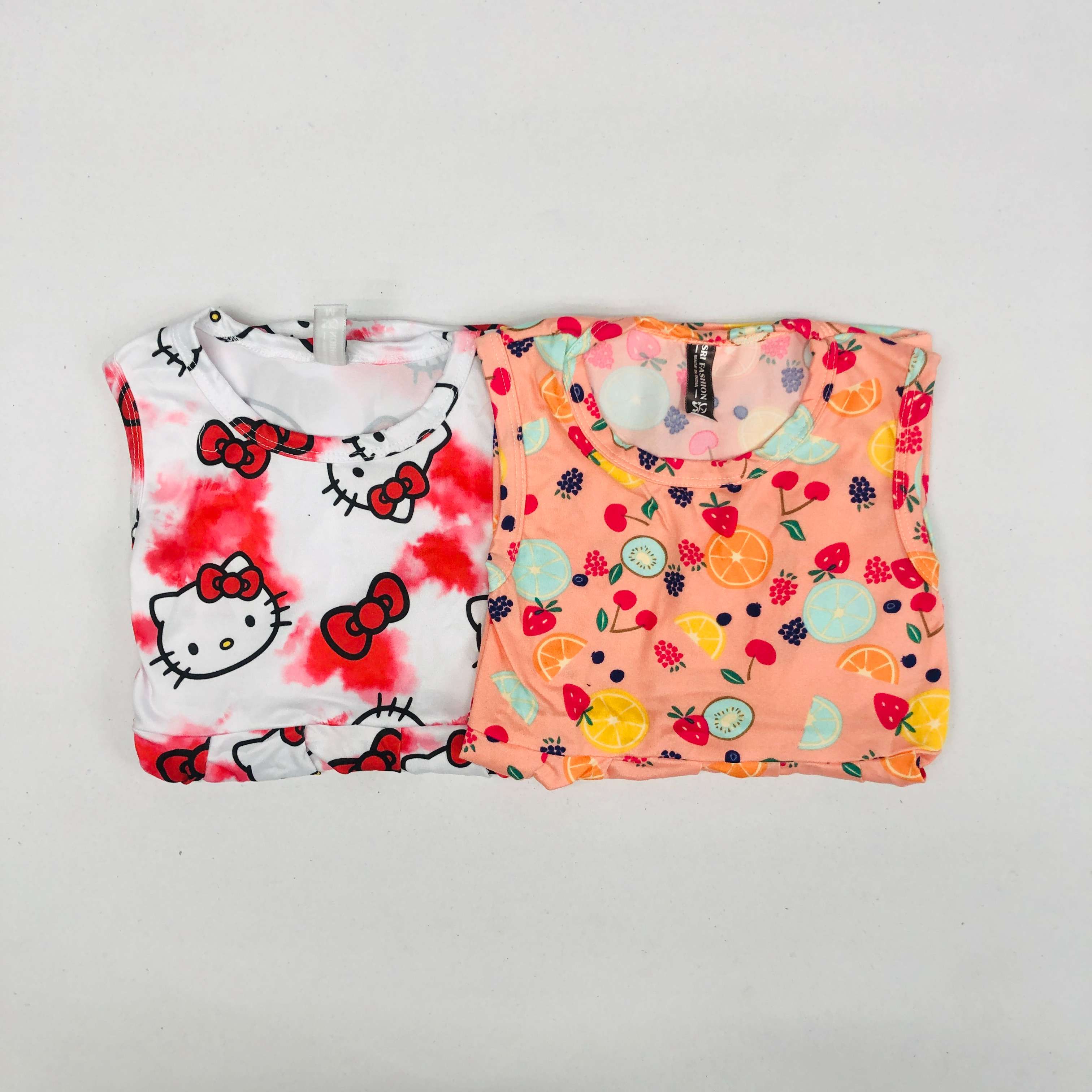 Bella Kids Frock Sleeveless Combo Pack Of 2