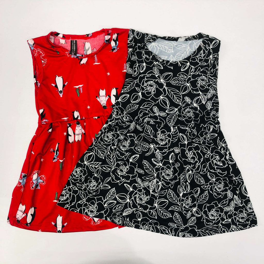 Bella Kids Frock Sleeveless Combo Pack Of 2