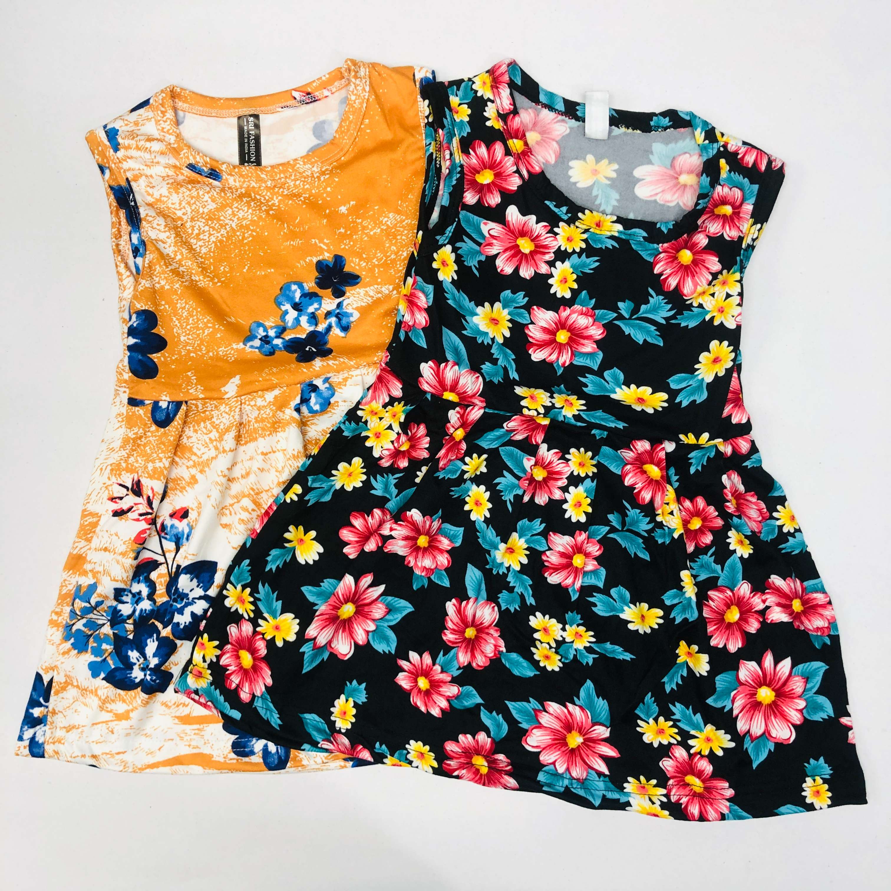 Bella Kids Frock Sleeveless Combo Pack Of 2