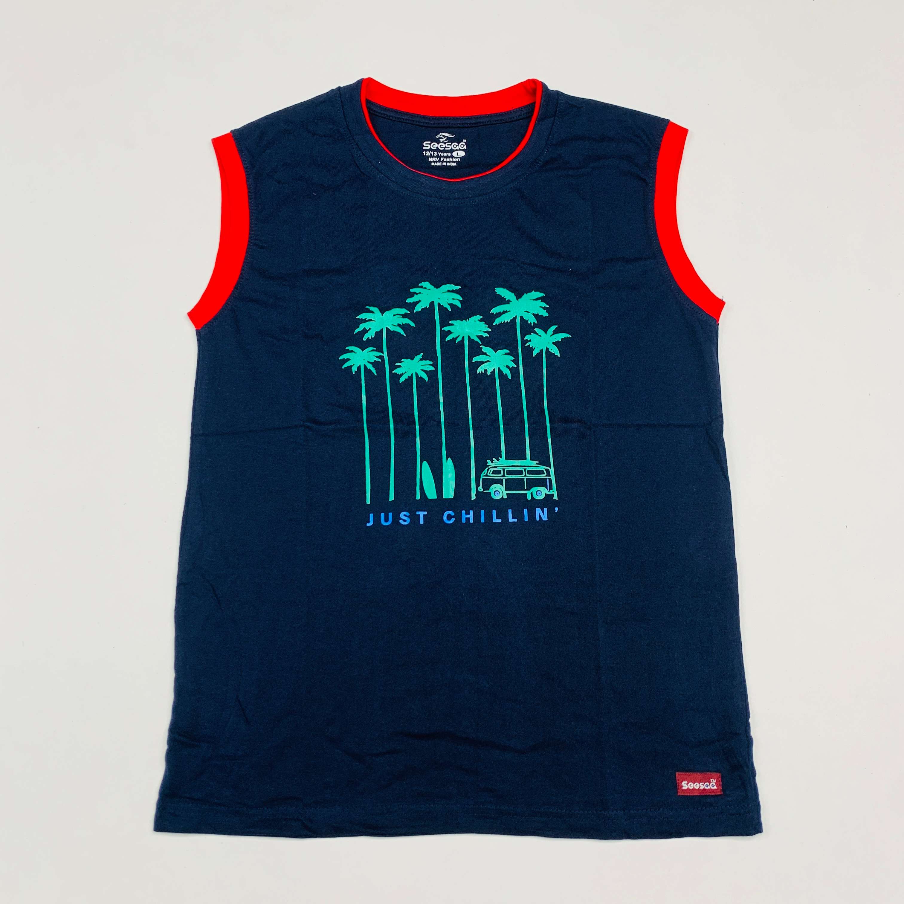 Seesaa sleeveless T-Shirt Combo Pack Of 2