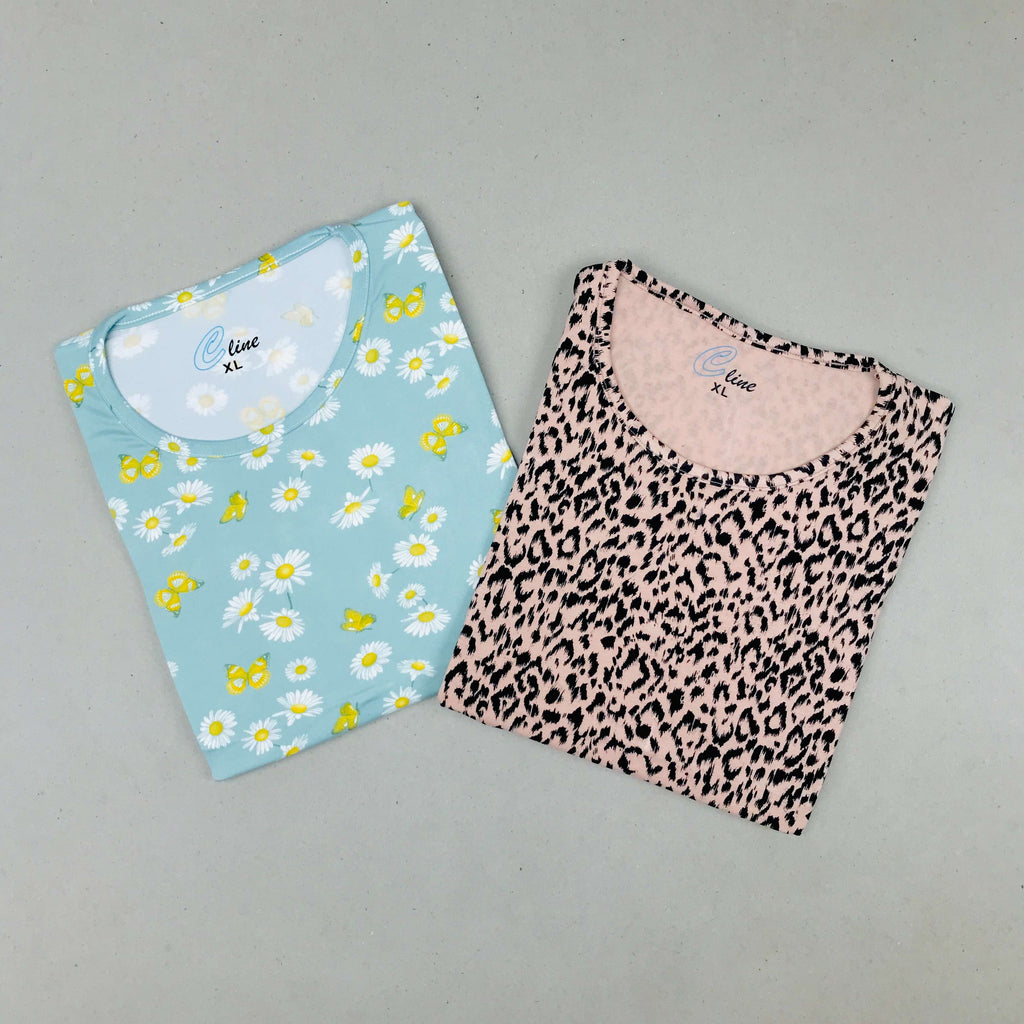 C-Line Ladies Tshirt Combo Pack Of 2 (34 Inch)