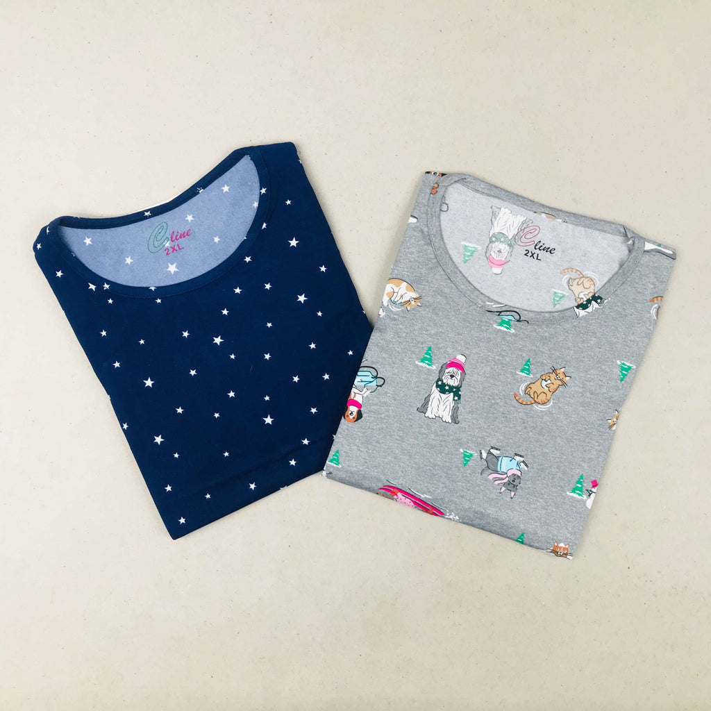 C-Line Ladies Tshirt Combo Pack Of 2 (36 Inch)