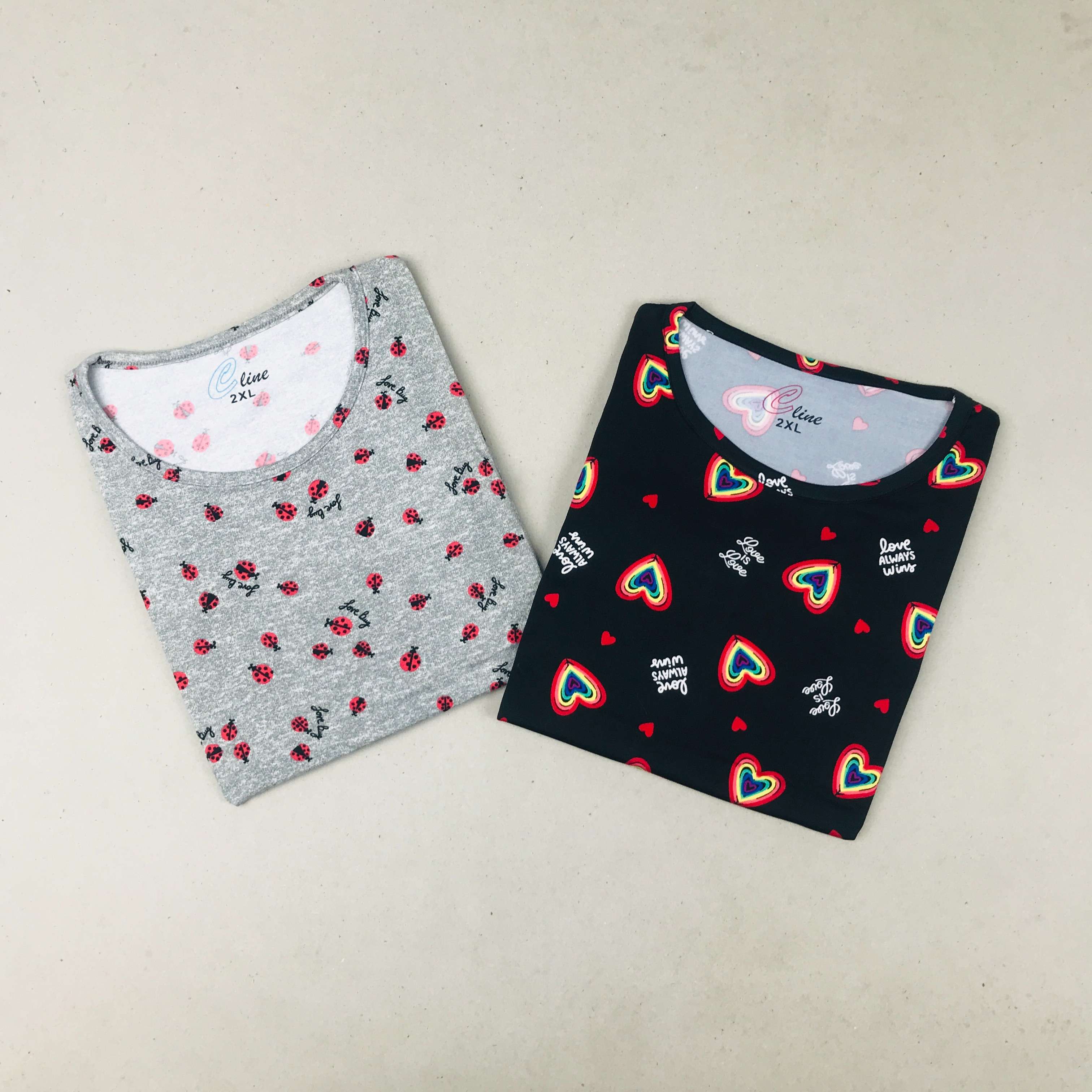 C-Line Ladies Tshirt Combo Pack Of 2 (36 Inch)