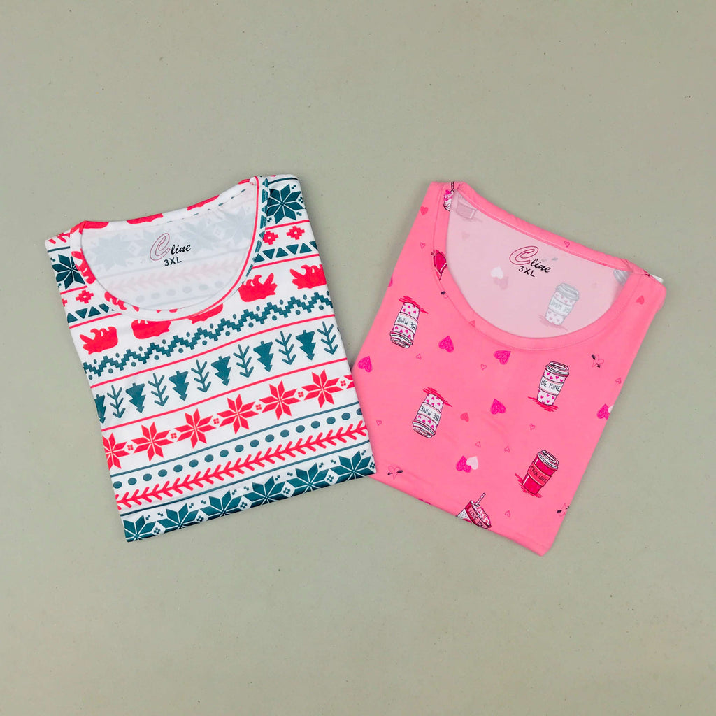 C-Line Ladies Tshirt Combo Pack Of 2 (38 Inch)
