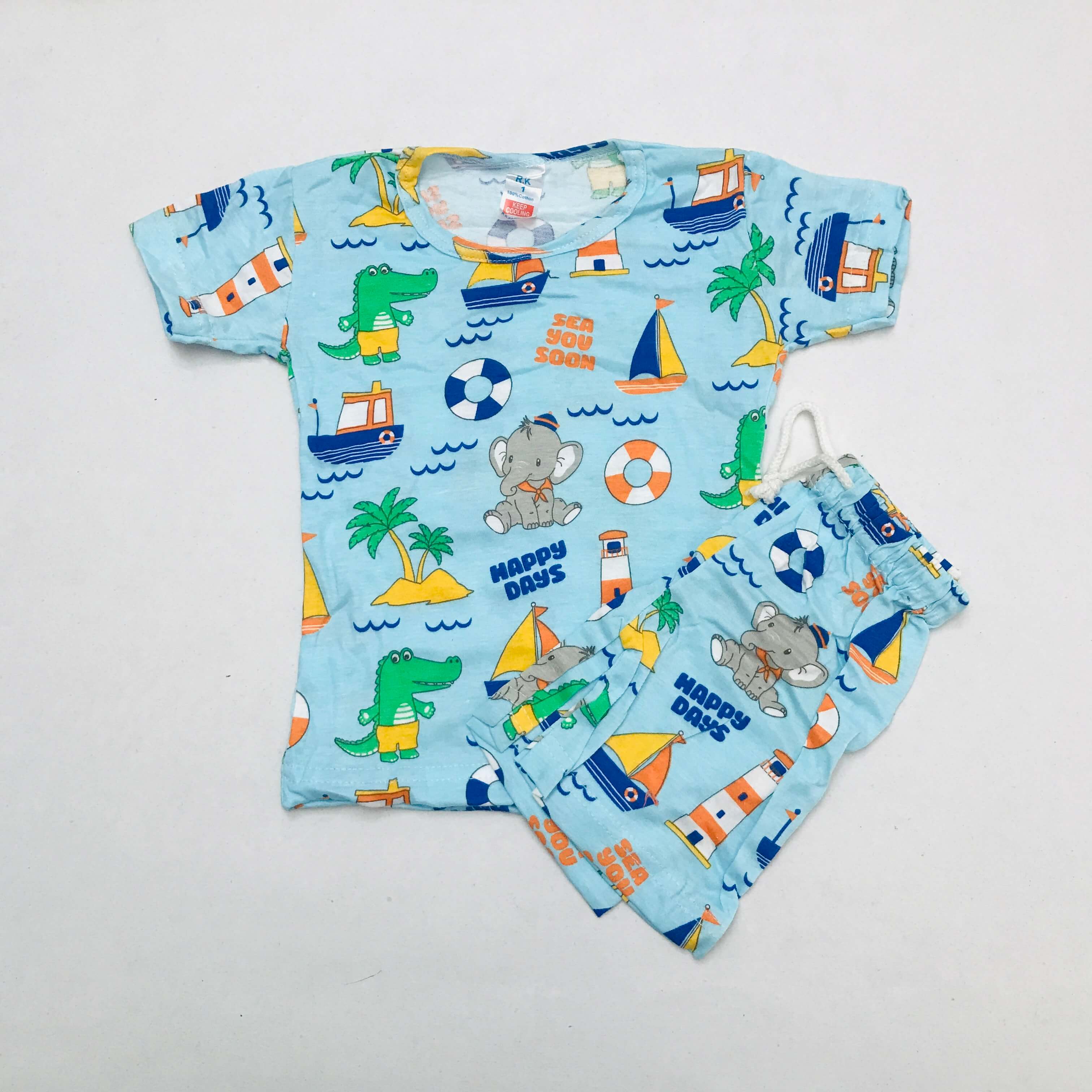 Kids Printed Shorts Set