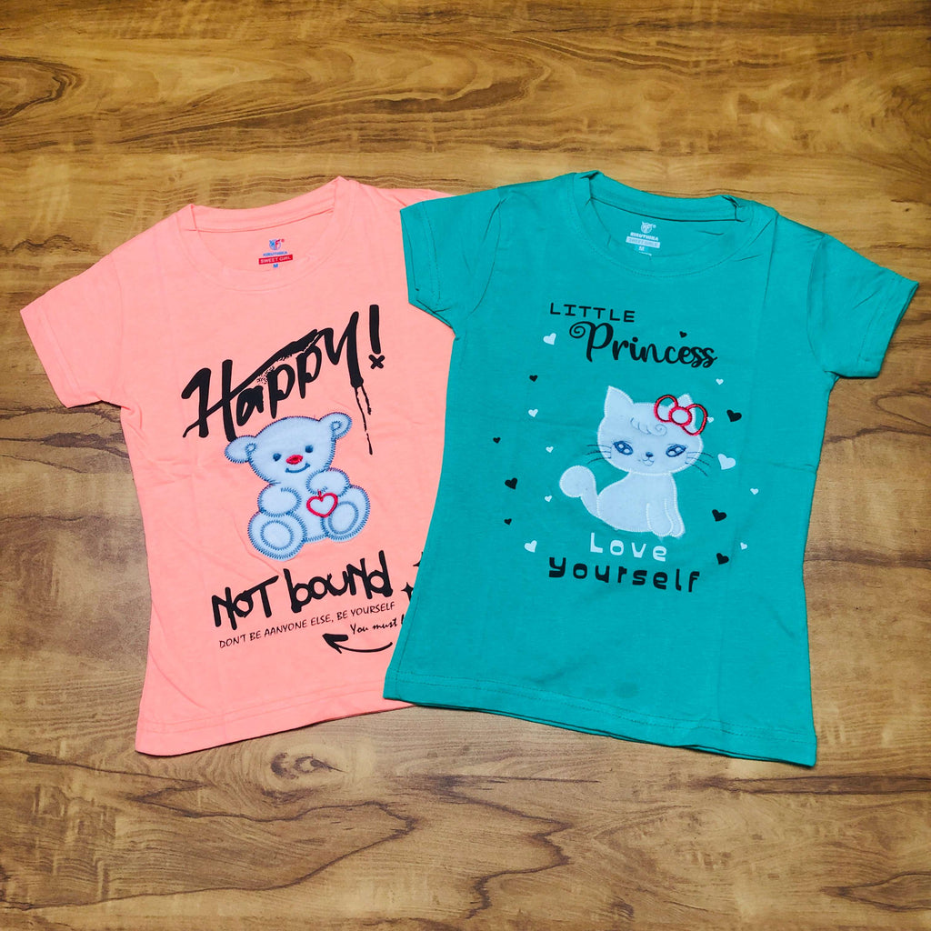 Sweet Girl T-Shirt Combo Pack of 2