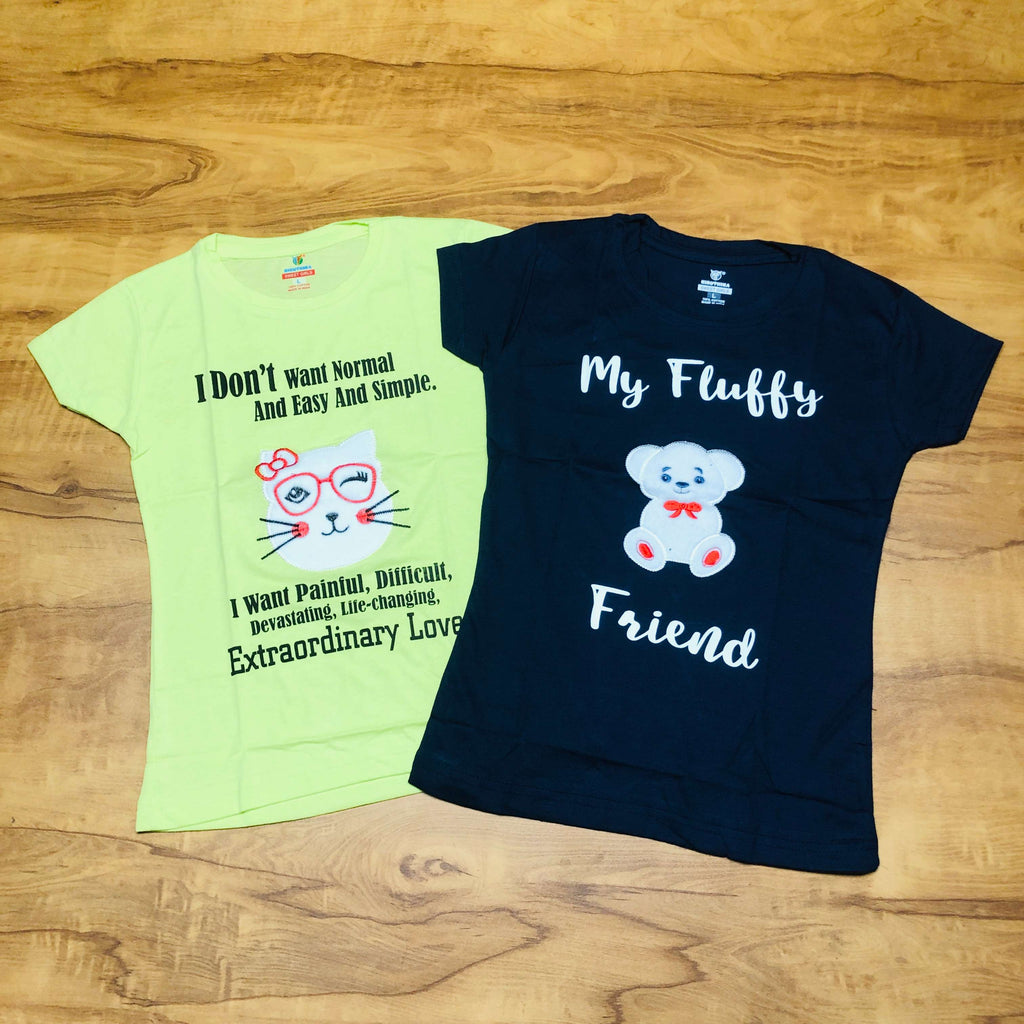 Sweet Girl T-Shirt Combo Pack of 2