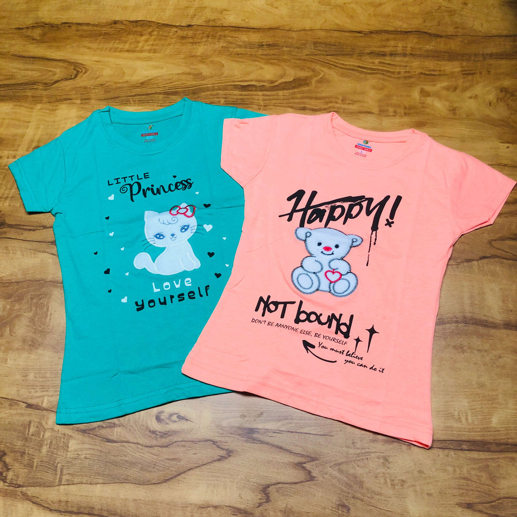 Sweet Girl T-Shirt Combo Pack of 2