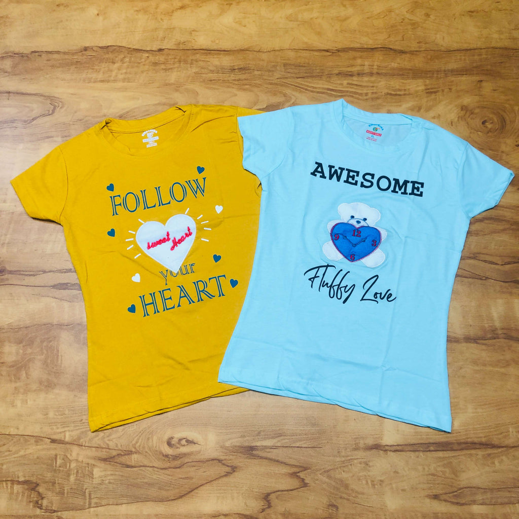 Sweet Girl T-Shirt Combo Pack of 2