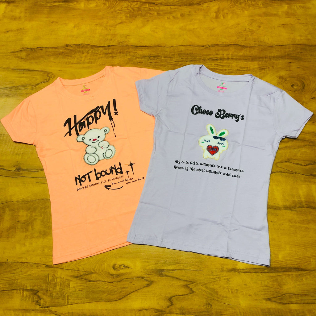 Sweet Girl T-Shirt Combo Pack of 2