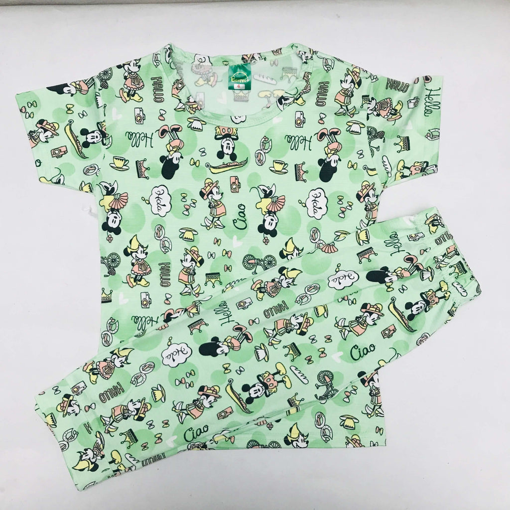 Cartoon Cuddles printed Pant Set