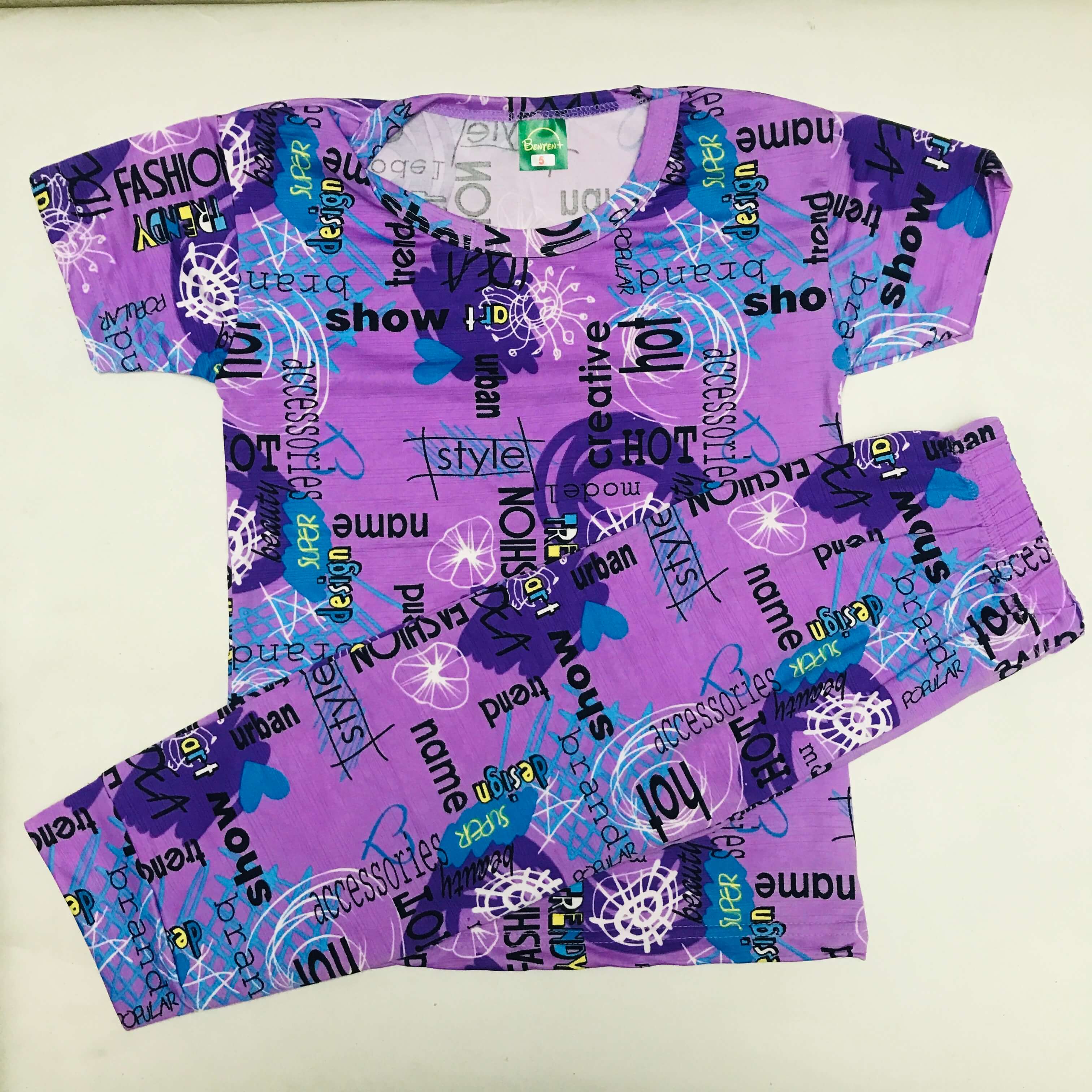 Cartoon Cuddles printed Pant Set