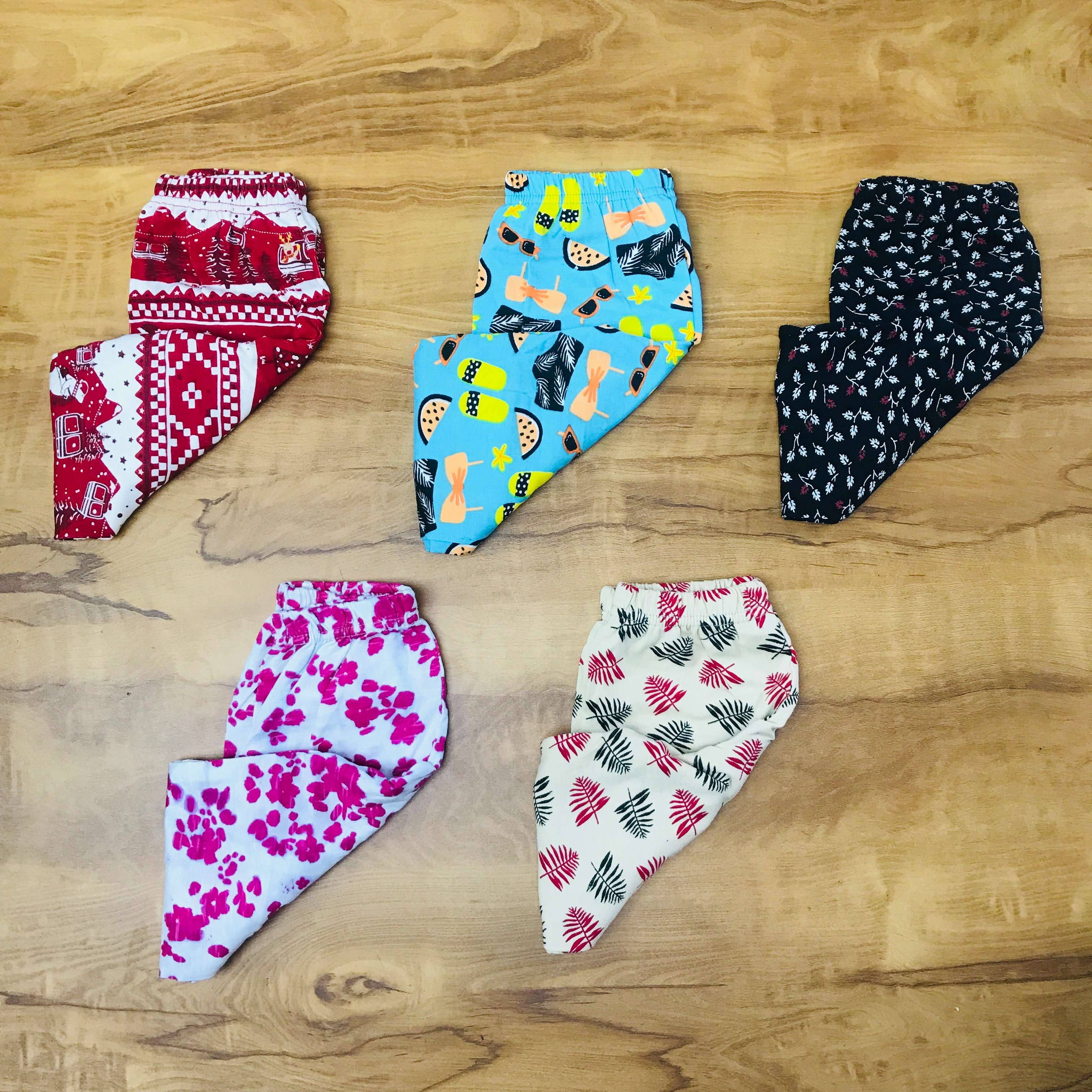 Unisex Kids Pants Pack of 5