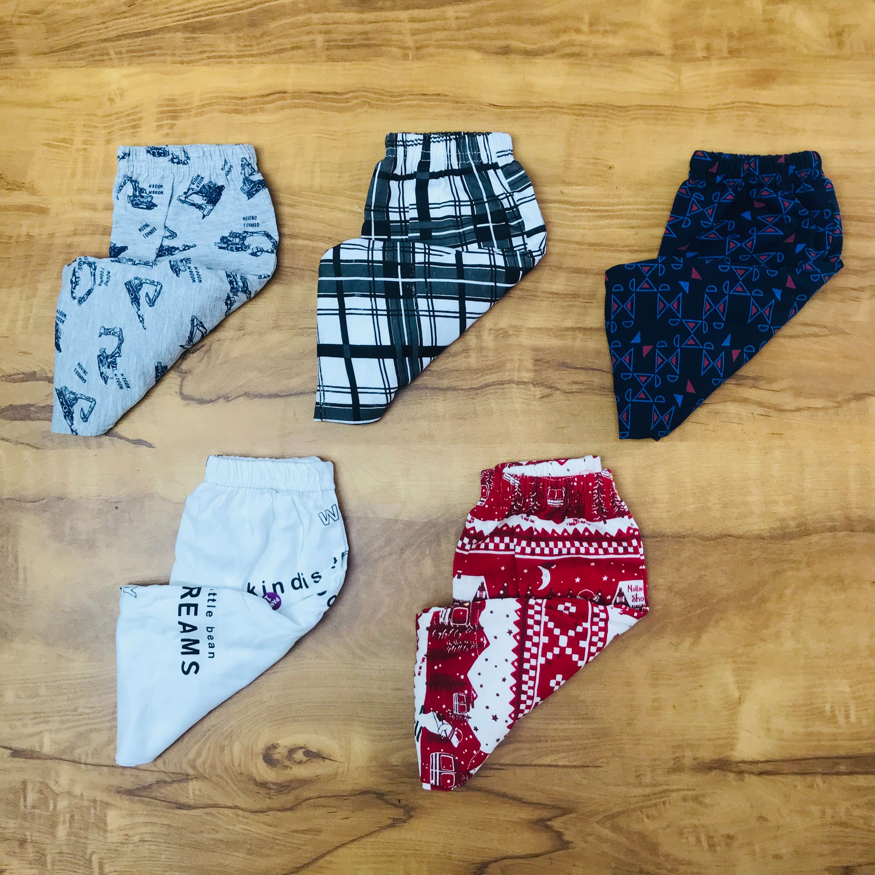 Unisex Kids Pants Pack of 5