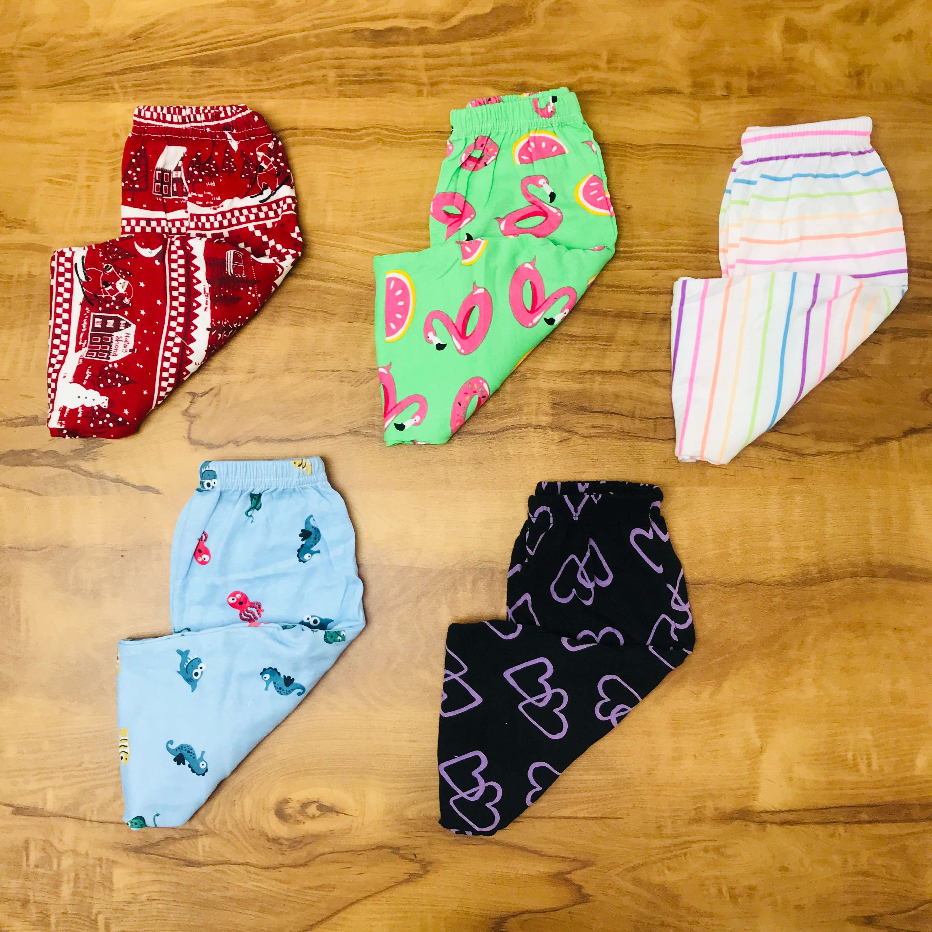 Unisex Kids Pants Pack of 5