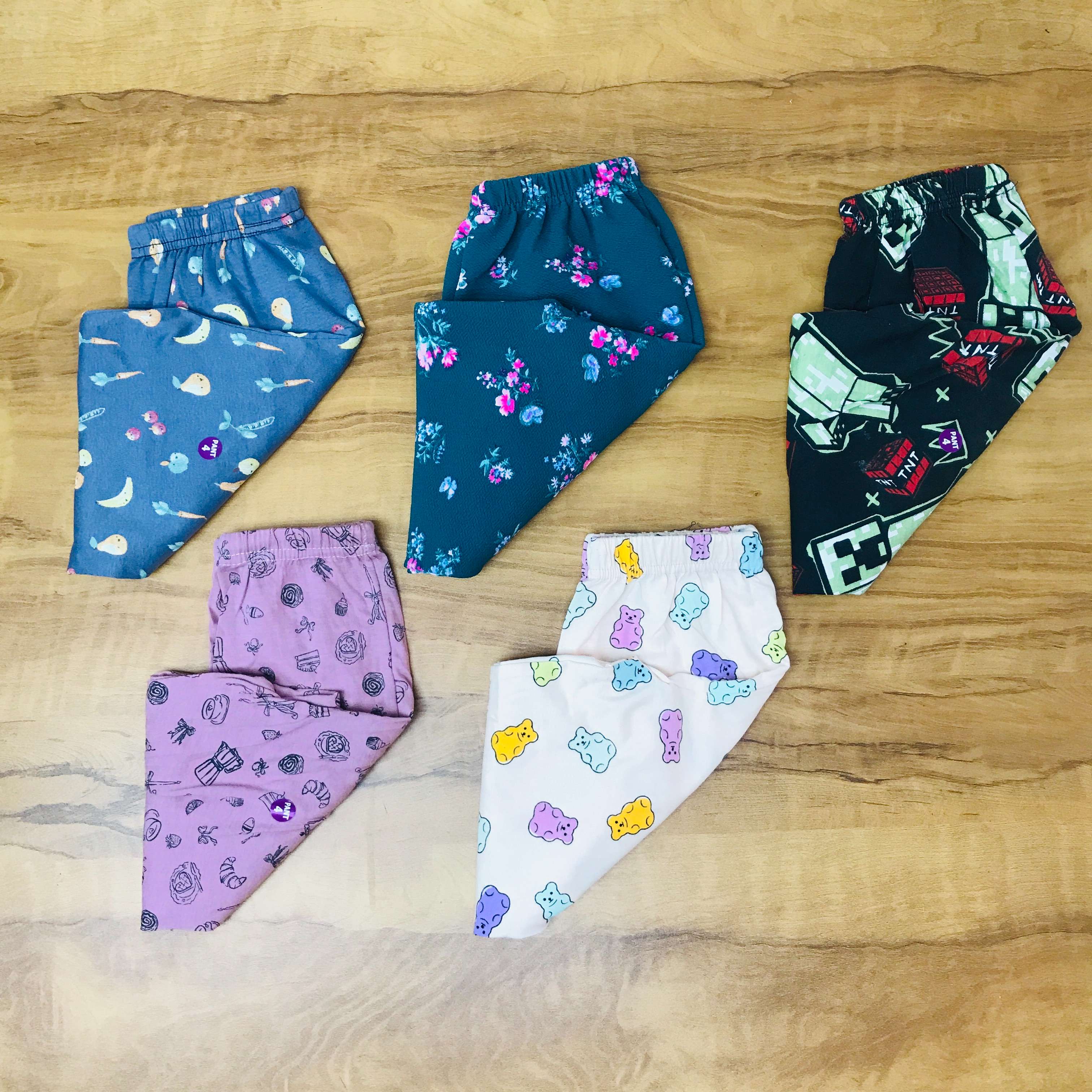 Unisex Kids Pants Pack of 5