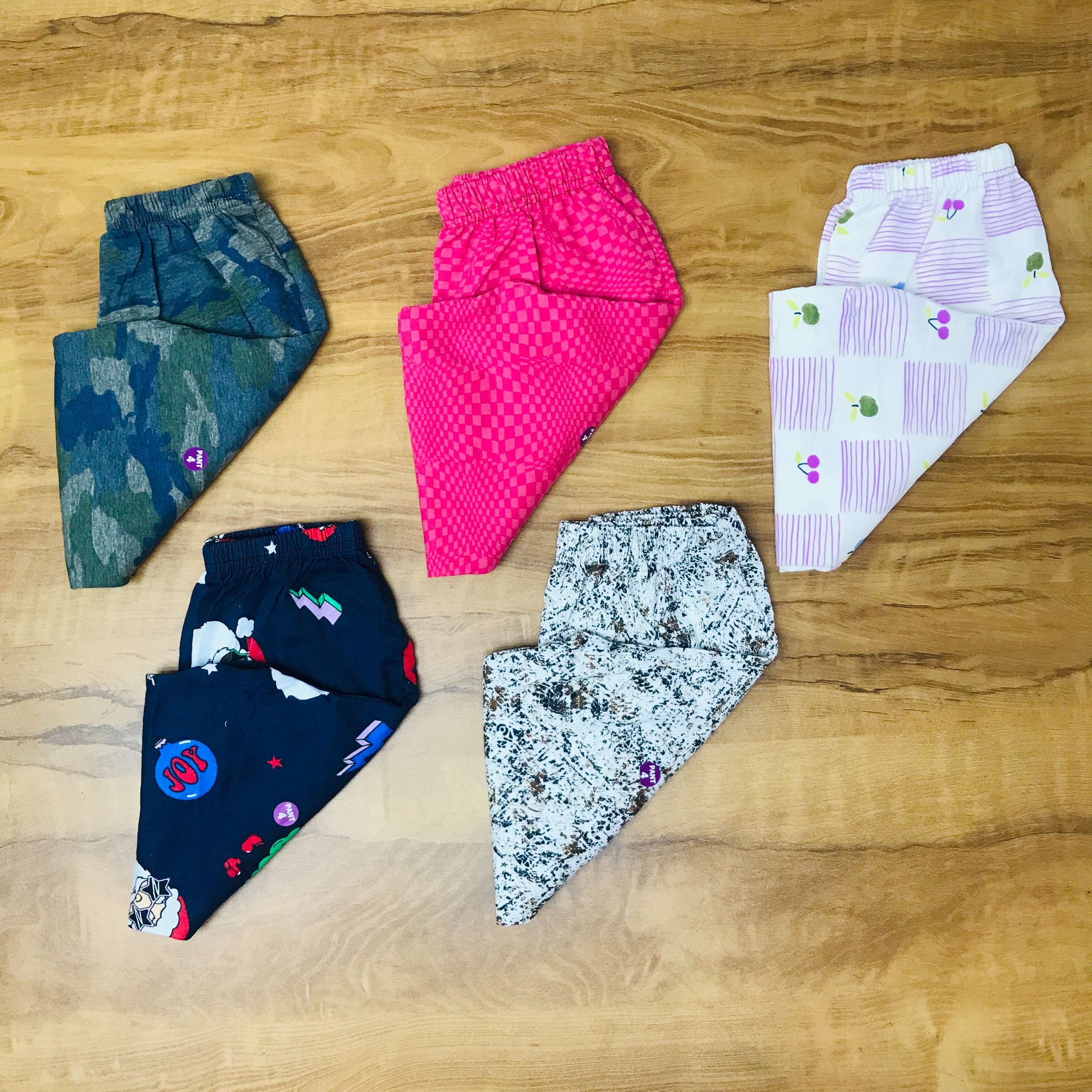 Unisex Kids Pants Pack of 5