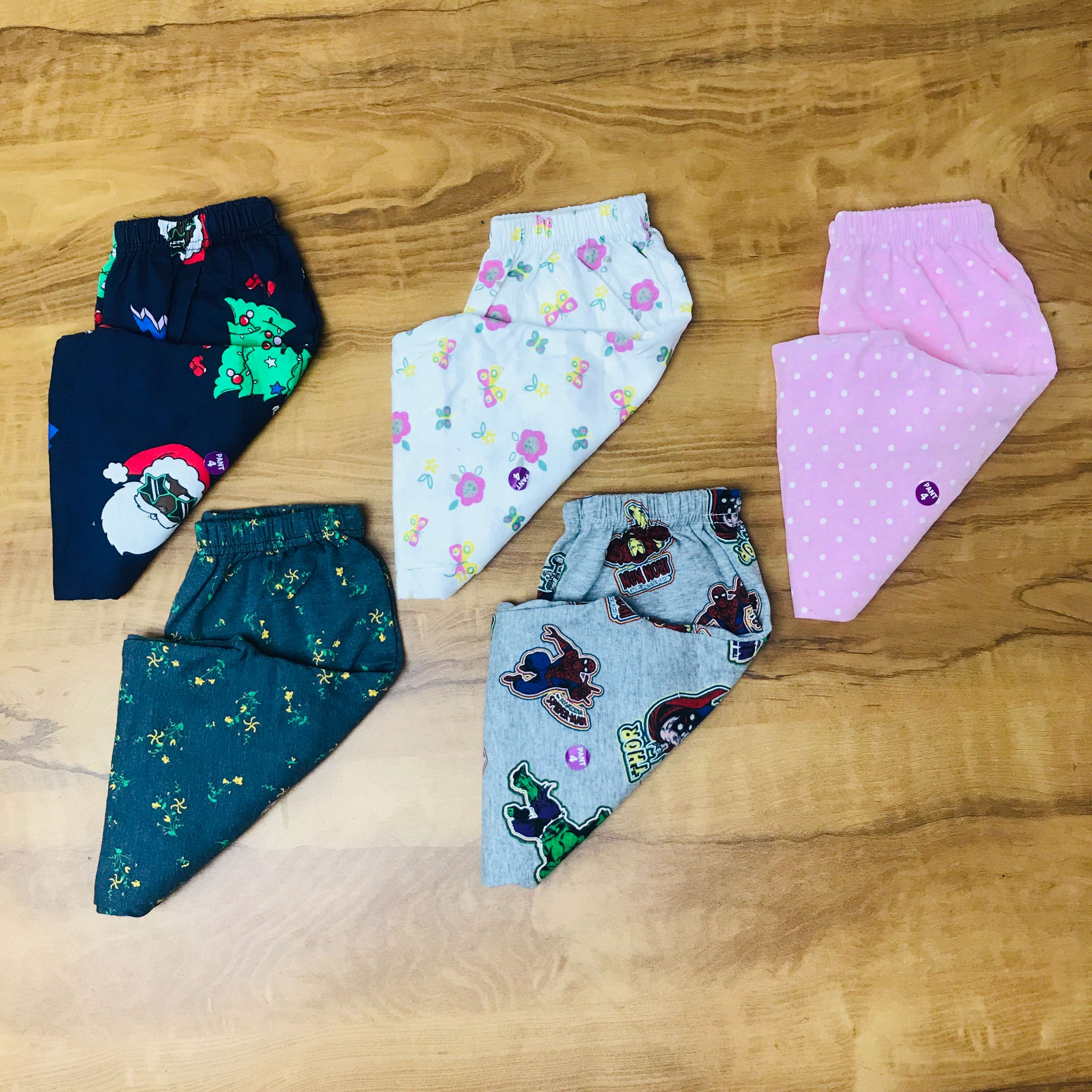 Unisex Kids Pants Pack of 5