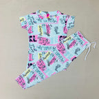 Pink Poppers Pant Set