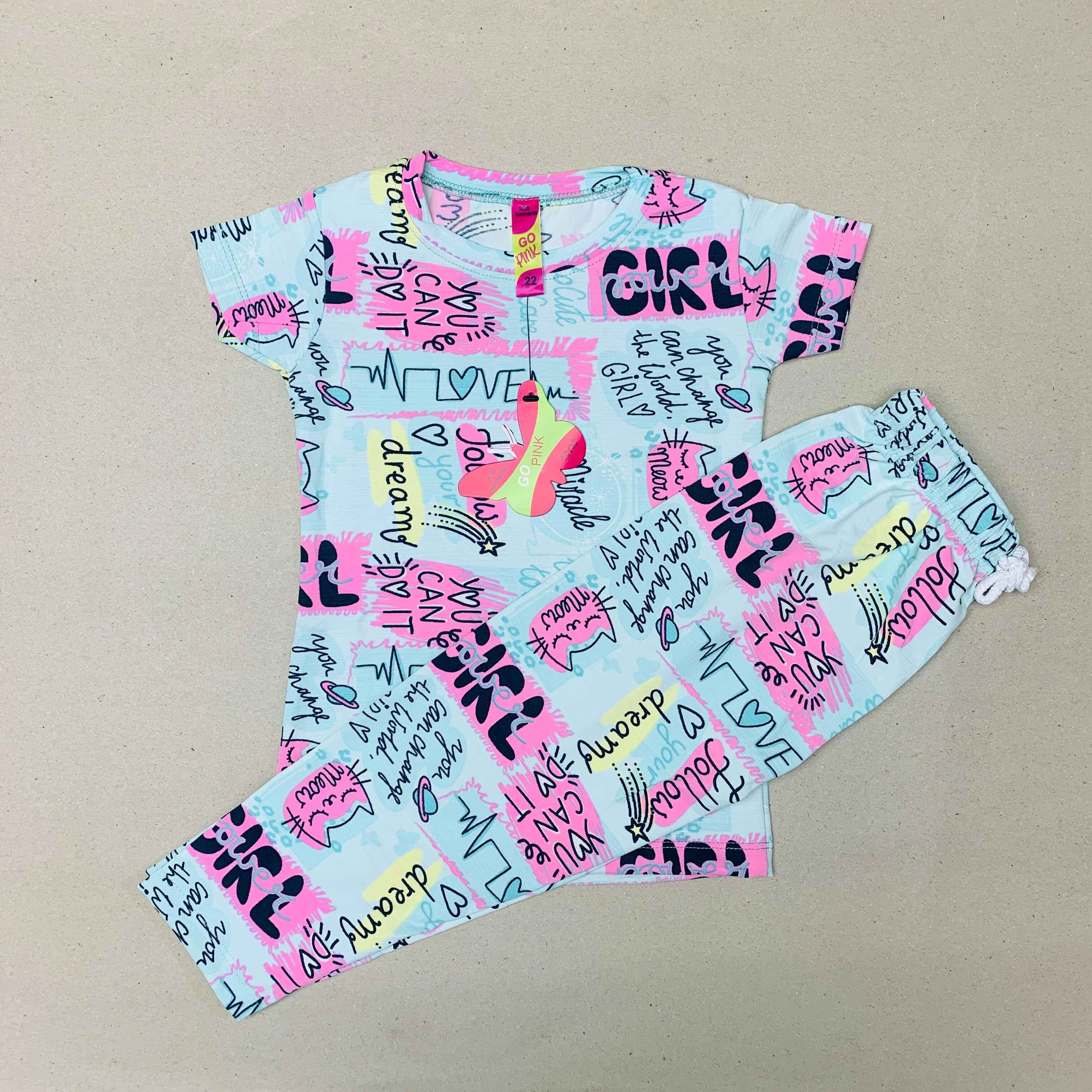 Pink Poppers Pant Set