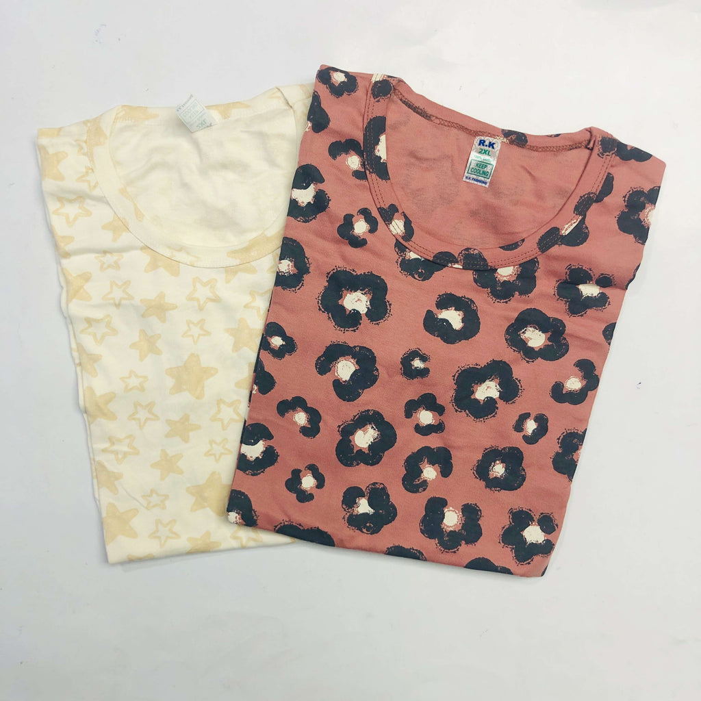 RK Ladies Tshirt Combo Pack Of 2 (36 Inch)
