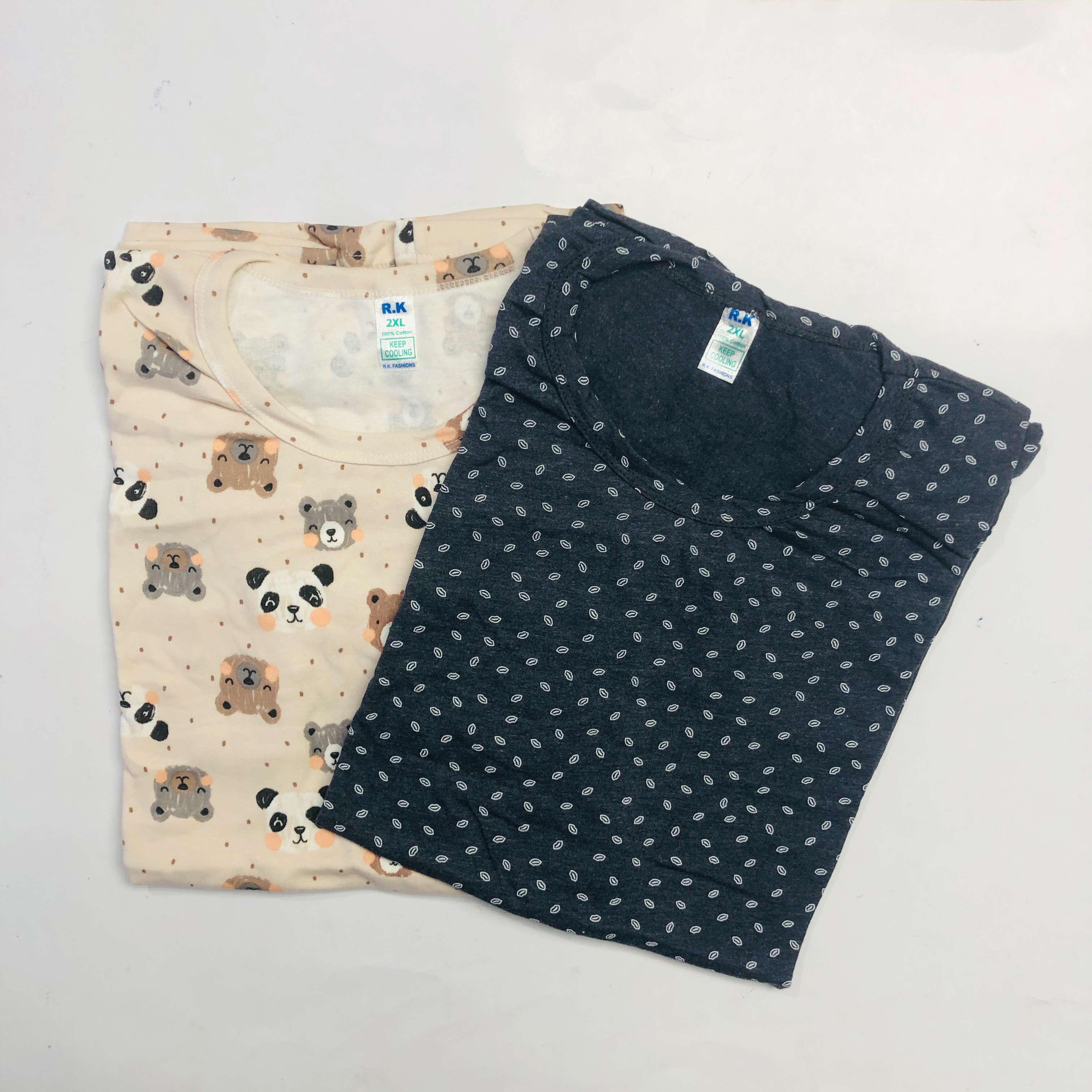 RK Ladies Tshirt Combo Pack Of 2 (36 Inch)