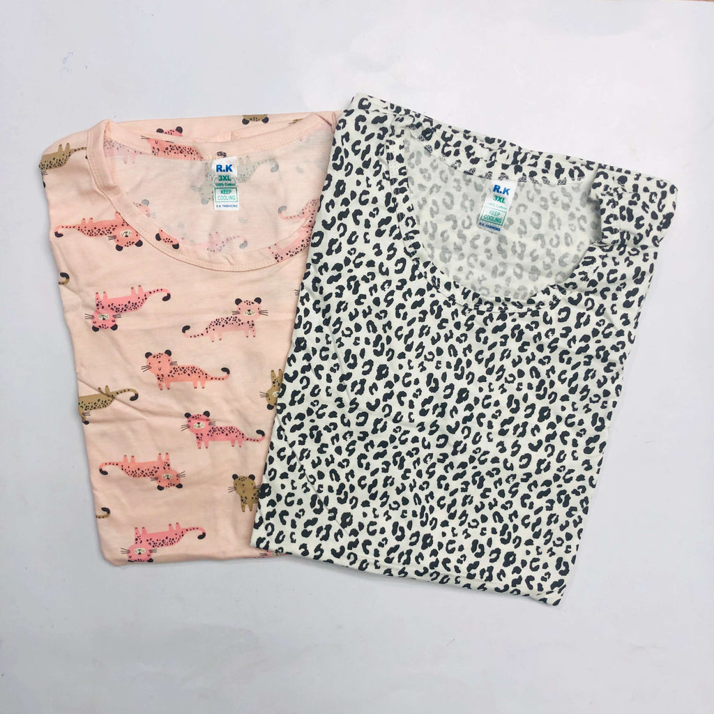 RK Ladies Tshirt Combo Pack Of 2 (40 Inch)