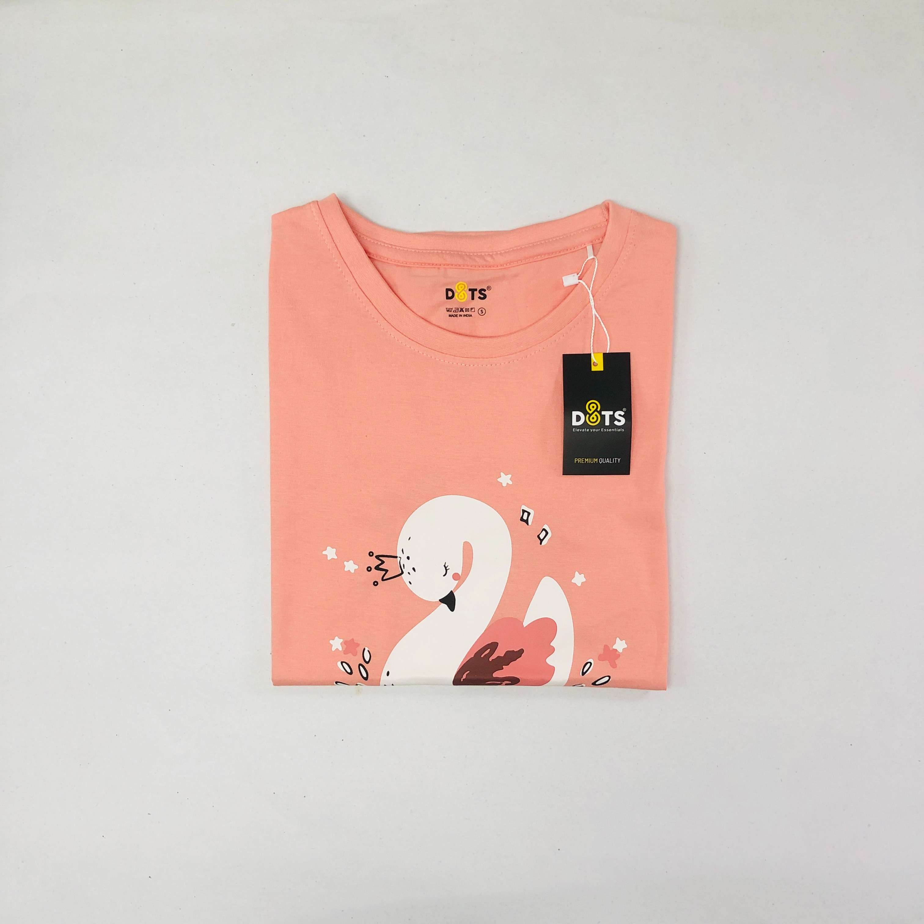 Women’s Solid T-Shirt-Dots