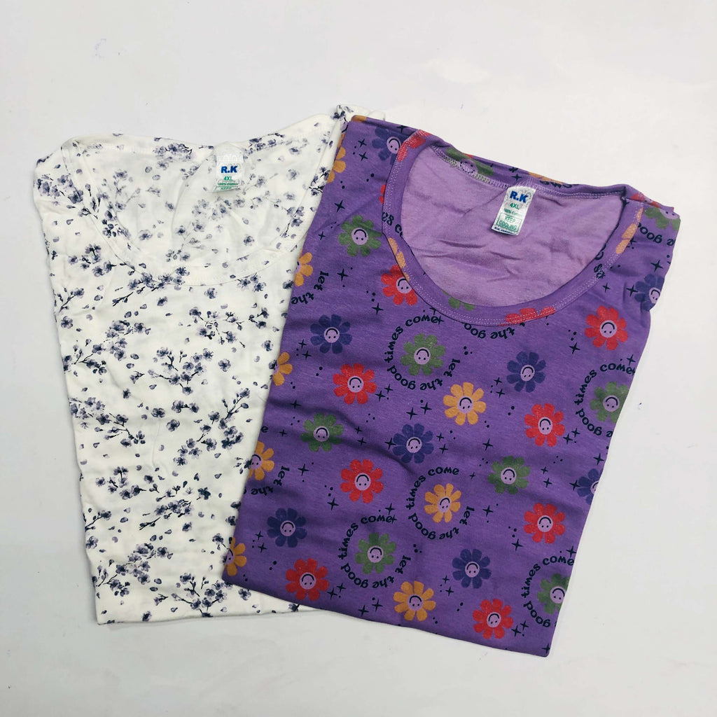 RK Ladies Tshirt Combo Pack Of 2 (42 Inch)