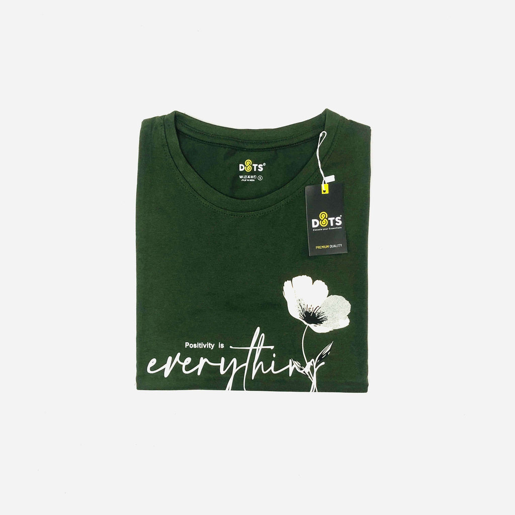 Women’s Solid T-Shirt-Dots