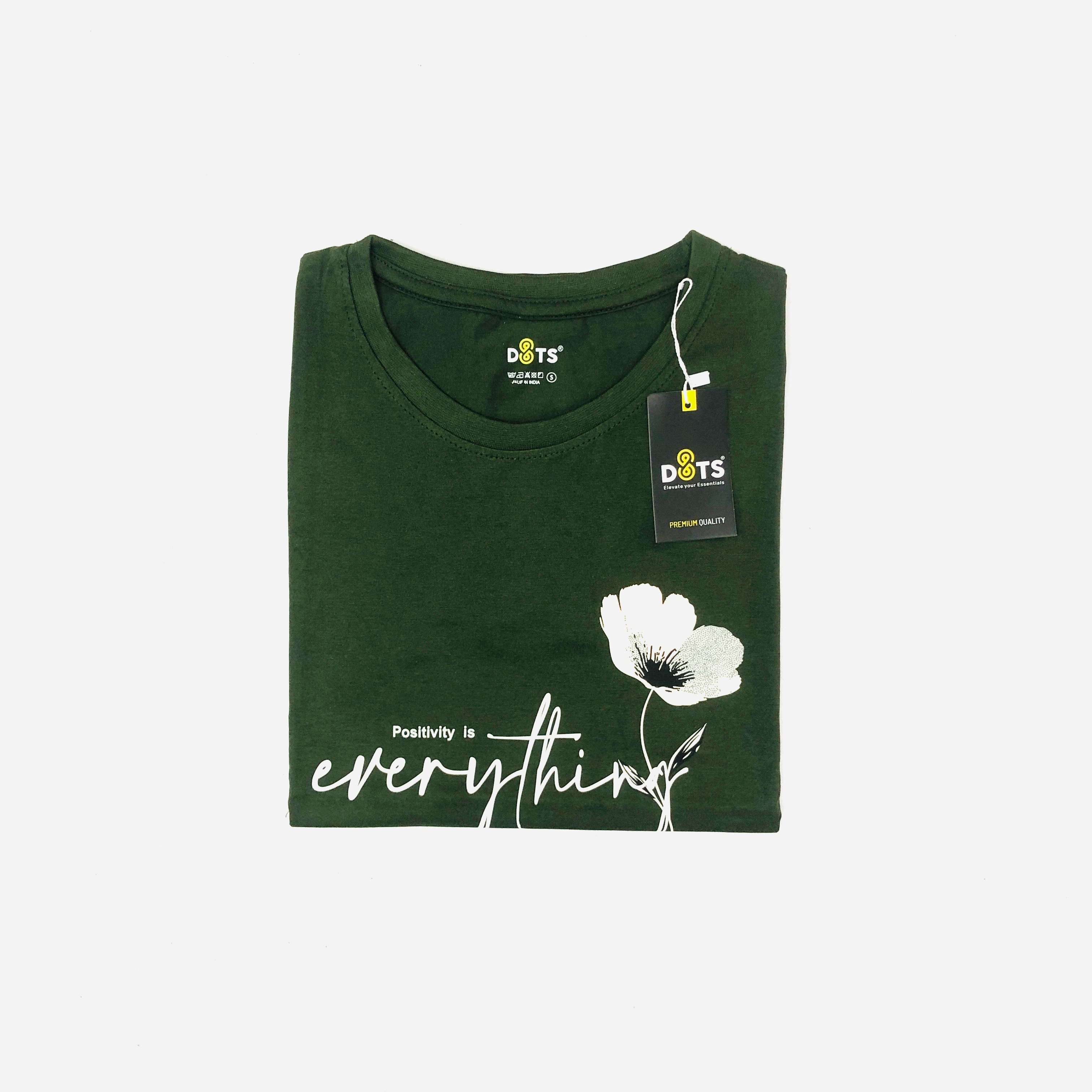 Women’s Solid T-Shirt-Dots