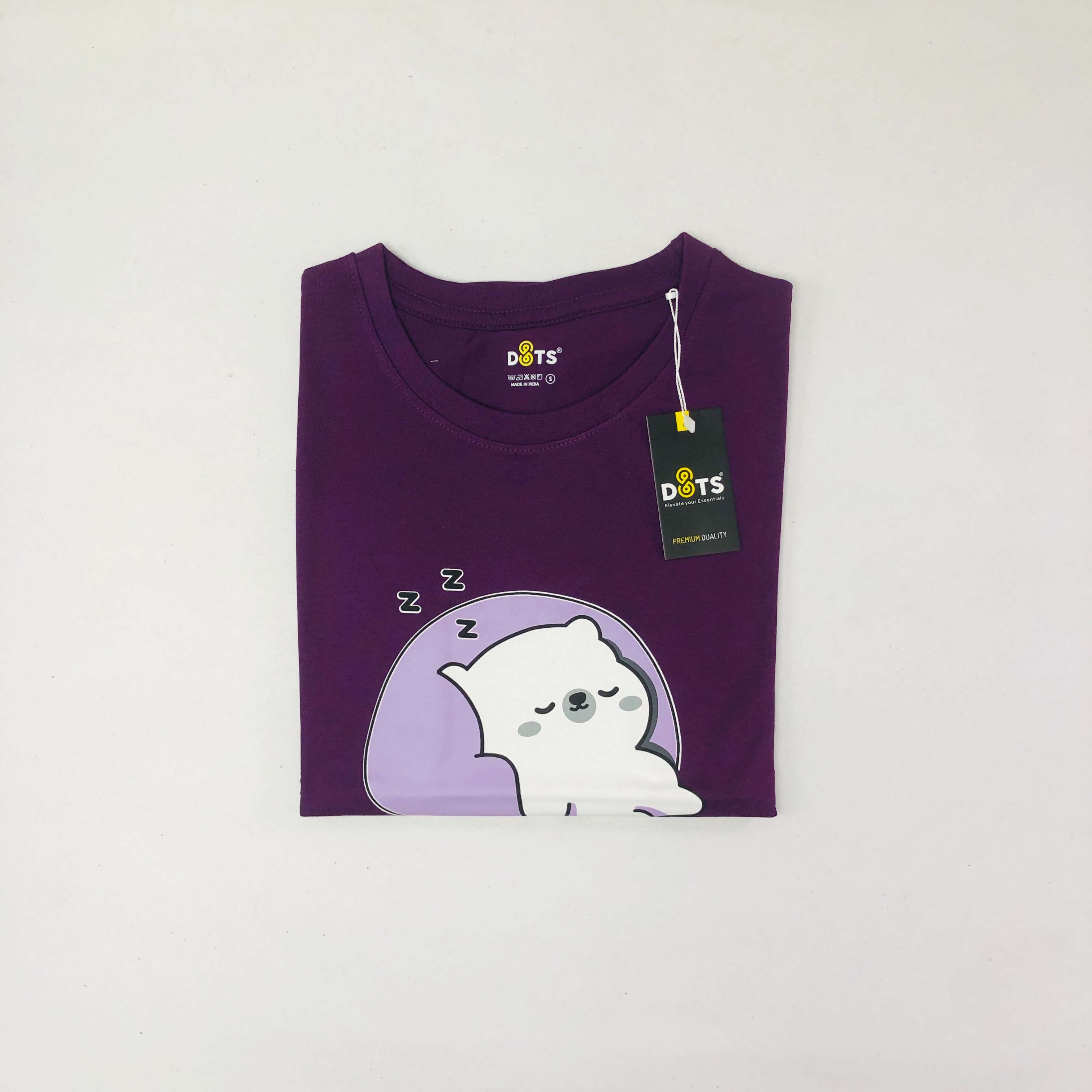 Women’s Solid T-Shirt-Dots