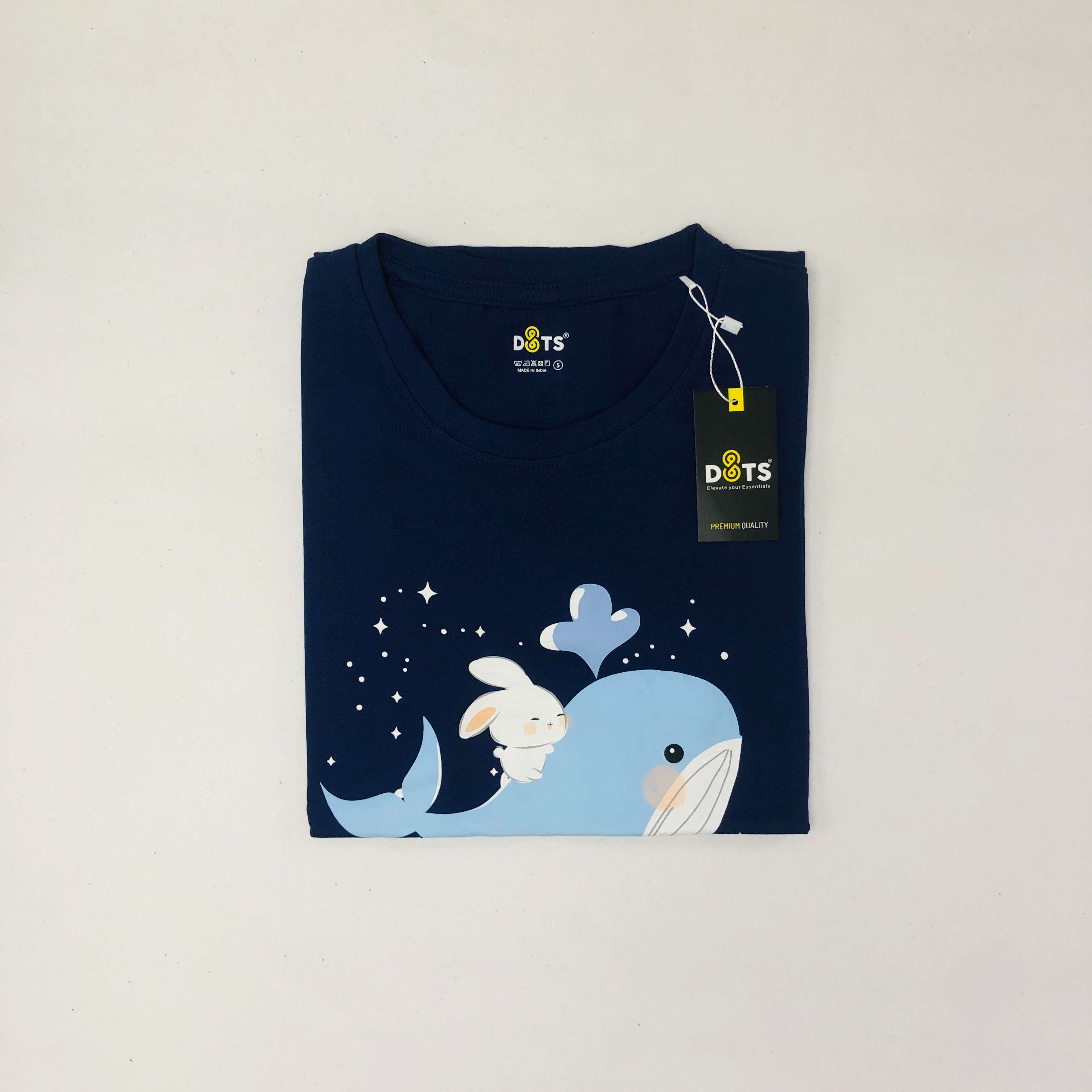 Women’s Solid T-Shirt-Dots