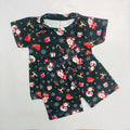Cute Santa Print Kids Christmas Nikker Set